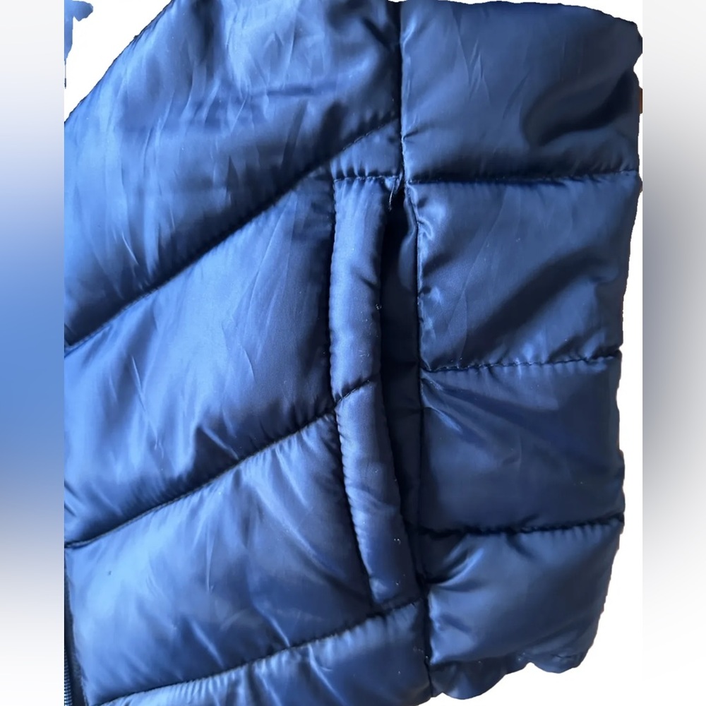SO American Heritage Womens Juniors Blue Chevron Puffer Vest Sz Medium - Picture 6 of 9